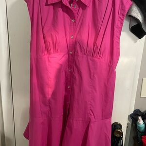 Michael Kors Fuchsia Button-Up Blouse